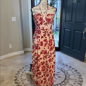SINCERELY JULES HALTER MAXI FLORAL DRSS